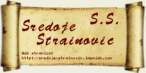 Sredoje Strainović vizit kartica